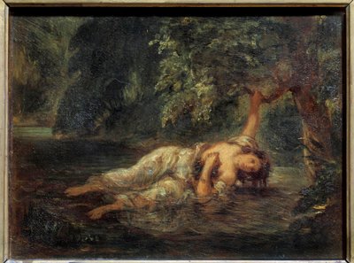 The death of Ophelia by Ferdinand Victor Eugene Delacroix