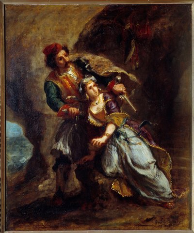 The engagement of Abydos by Ferdinand Victor Eugene Delacroix