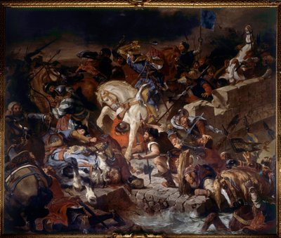 View of the Battle of Taillebourg Won by King Saint Louis on 21 July 1242 by Ferdinand Victor Eugene Delacroix