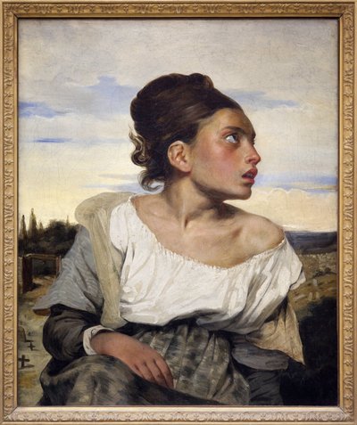 Young Orphan in the Cemetery, c.1824 by Ferdinand Victor Eugene Delacroix