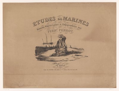 Cover for Prints of Ship Studies by Ferdinand Victor Perrot