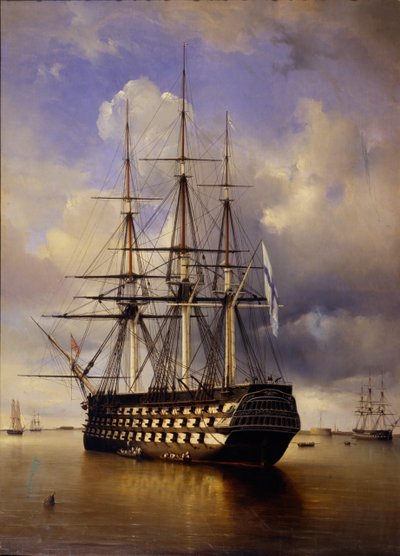 Russian battleship Imperator Aleksandr I Emperor Alexander I, 1840 by Ferdinand Victor Perrot