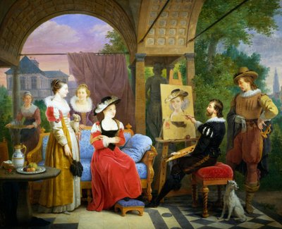 Rubens Painting the Straw Hat in His Studio by Ferdinand de Braekeleer