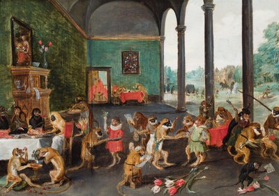 A Monkey Feast by Ferdinand van Kessel