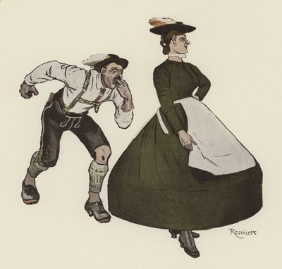 Schuhplattler by Ferdinand von Reznicek