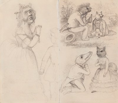 Caricatures by Ferdinand von Wright