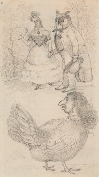Caricatures by Ferdinand von Wright