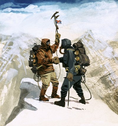 Hillary and Tensing Reach the Summit of Mount Everest by Ferdinando Tacconi