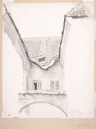 Fragment of a Courtyard in Vilnius by Ferdynand Ruszczyc