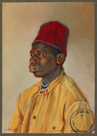 Madion - Diouf, Senegalese Soldier, Gustrow by Fernand Barbier