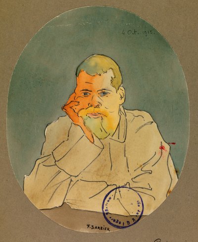 Portrait of a Russian Prisoner, Gustrow by Fernand Barbier