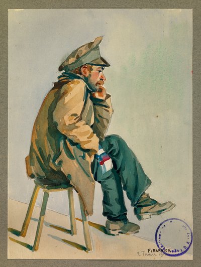 Russian Prisoner Waiting for Medical Examination, Gustrow by Fernand Barbier