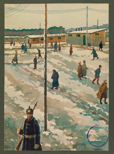 View of the Prison Camp at Gustrow by Fernand Barbier