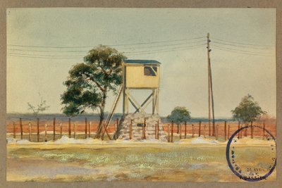 Watchtower and Barbed Wire by Fernand Barbier
