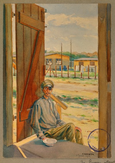 Portrait of a Russian Prisoner, Gustrow by Fernand Barbier