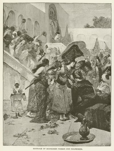 Marriage of Bedredeen Hassan and Nouredeen by Fernand Cormon