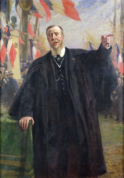 Paul Deroulede (1846-1914) Making a Speech at Bougival, January 1913 by Fernand Cormon