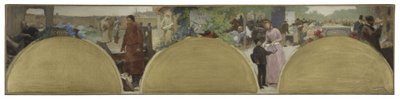 Sketch for the Hôtel de Ville de Paris: History of Writing, Modern Times, ca. 1890 by Fernand Cormon