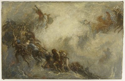 Sketch for the Paleontology Amphitheatre at the Paris Museum of Natural History: Human Breeds (Ceiling) by Fernand Cormon