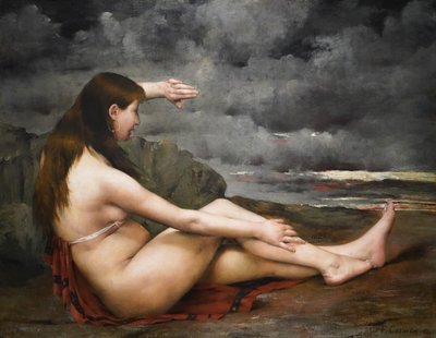The Girl Looking at the Sea by Fernand Cormon