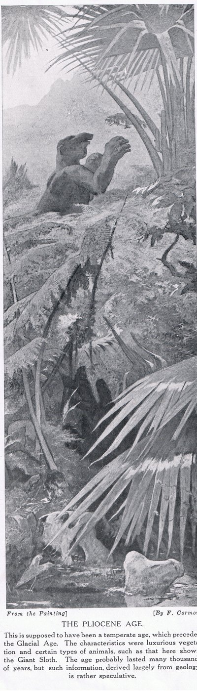 The Pliocene Age, illustration from 