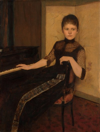 Portrait of Jonkvrouwe Maria Francisca Louisa Dommer van Poldersveldt by Fernand Khnopff