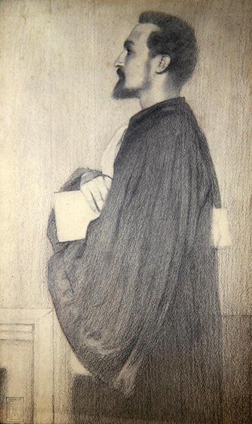 Portrait of a Man by Fernand Khnopff