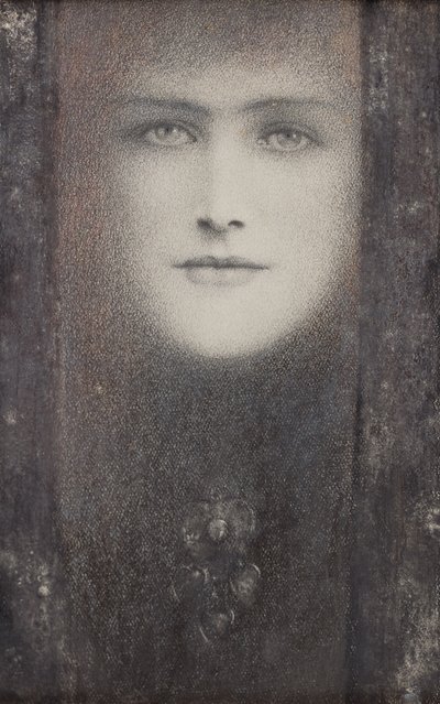 The Mask, with a Black Curtain, c.1909 by Fernand Khnopff