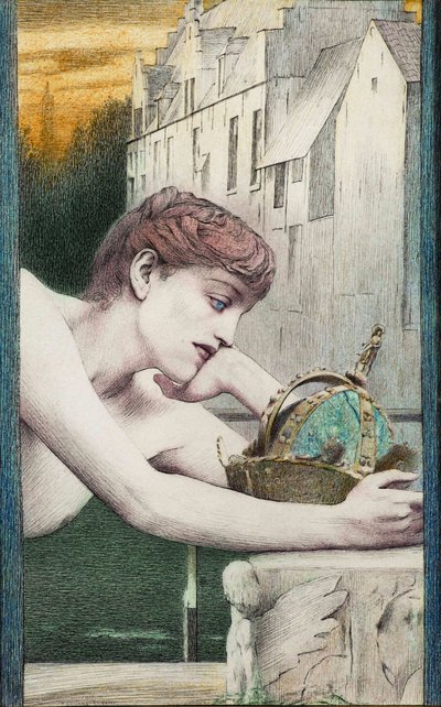 A Dead City. With Georges Rodenbach by Fernand Khnopff