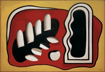 Composition Yellow Background by Fernand Leger