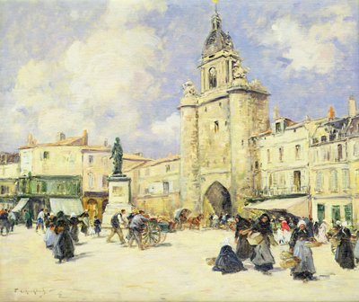 The Town Square at La Rochelle by Fernand Legout Gerard