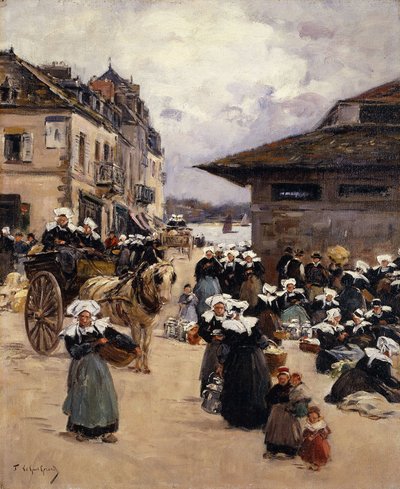 Corner Market in Concarneau by Fernand Legout Gerard