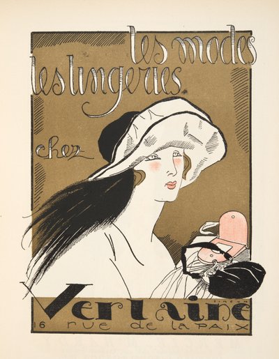 Advertisement for Verlaine, from Gazette de Bon Ton by Fernand Siméon