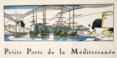 Mediterranean Port from Gazette de Bon Ton, pub. 1920 by Fernand Siméon