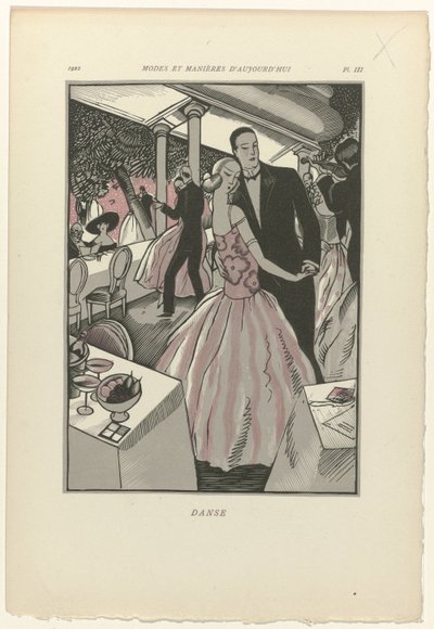 Fashions and Manners of Today, 1922, Pl. 3: Dance by Fernand Siméon