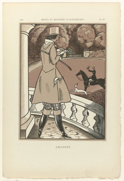 Fashions and Manners of Today, 1922, Plate 4: Amazon by Fernand Siméon
