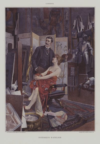 Interior of the Studio by Fernand de Cordova Pelez