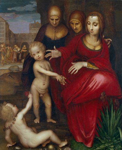 Saint Anne, the Virgin, Saint Elizabeth, Saint John and the Christ Child by Fernando Yanez de Almedina