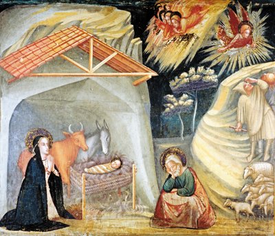 Birth of Jesus in Bethlehem (detail) by Ferrer Bassa