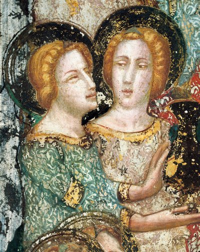 Fresco of the chapel of Saint Michael: scenes of the joys of the Virgin Mary by Ferrer Bassa