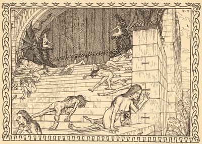 Vor dem Tempel der Tat, Plate 7, from the portfolio 