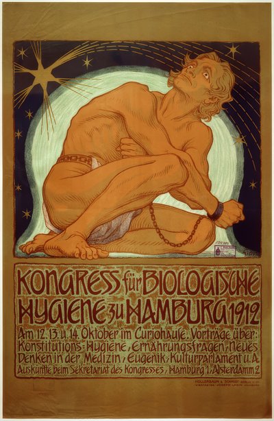 "Congress for Biological Hygiene in Hamburg 1912" / Fidus / Poster, 1912 by Fidus