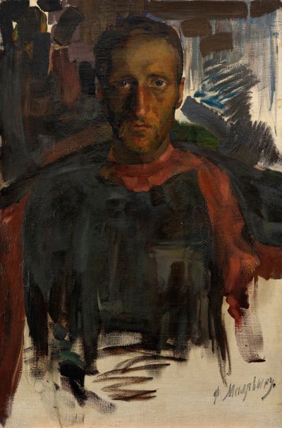 Portrait of the Poet Nikolay Gumilyov by Filipp Andreevic Maljavin