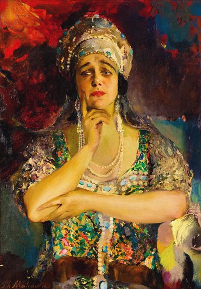 Portrait of the Singer Nadezhda Plevitskaya by Filipp Andreevic Maljavin