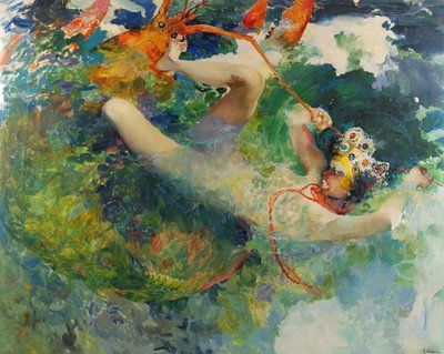 Princess Vasilisa and the Giant Lobster after the Fairy Tale Fire-bird and Princess Vasilissa by Filipp Andreevic Maljavin