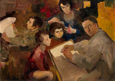 Self Portrait with Family by Filipp Andreevich Maliavin
