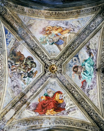 Frescoes by Filippino Lippi on the Dome, Strozzi Chapel, Church of Santa Maria Novella, Florence, Italy by Filippino Lippi
