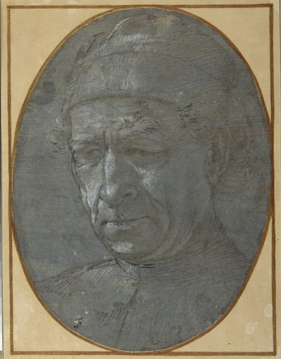 Head of an Elderly Man Wearing a Cap by Filippino Lippi