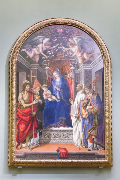 Madonna and Child Enthroned with St John the Baptist and Saints, Known as Otto Altarpiece by Filippino Lippi