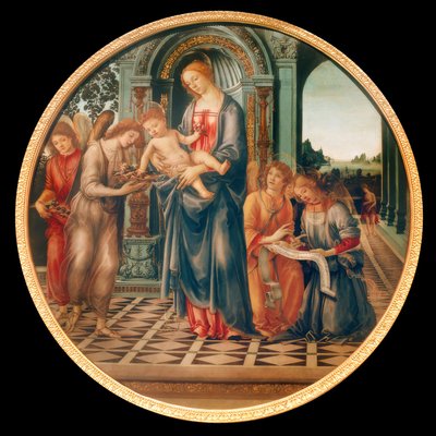 Mary with Child, Angels, and John the Baptist by Filippino Lippi